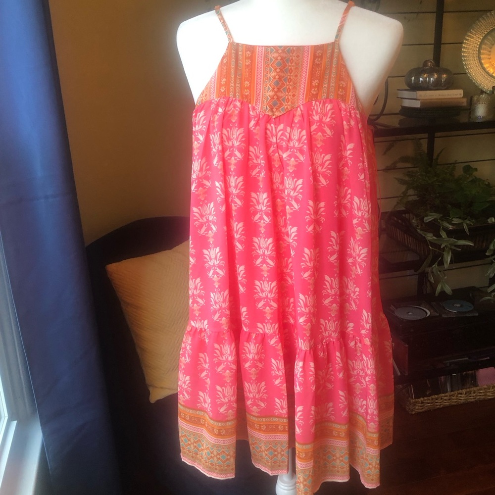 Flying Tomato Pink and Orange Mini Dress